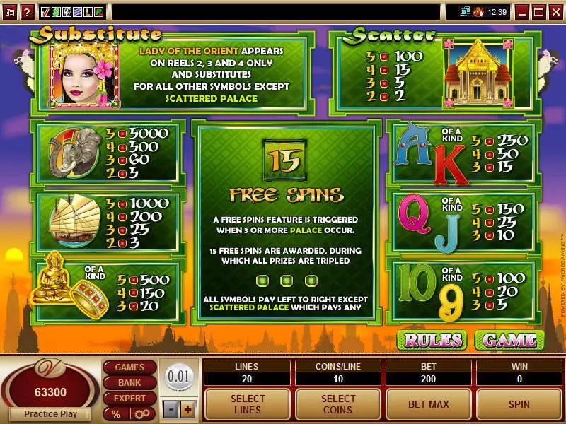 Play Lady of the Orient Slot Info and Rules