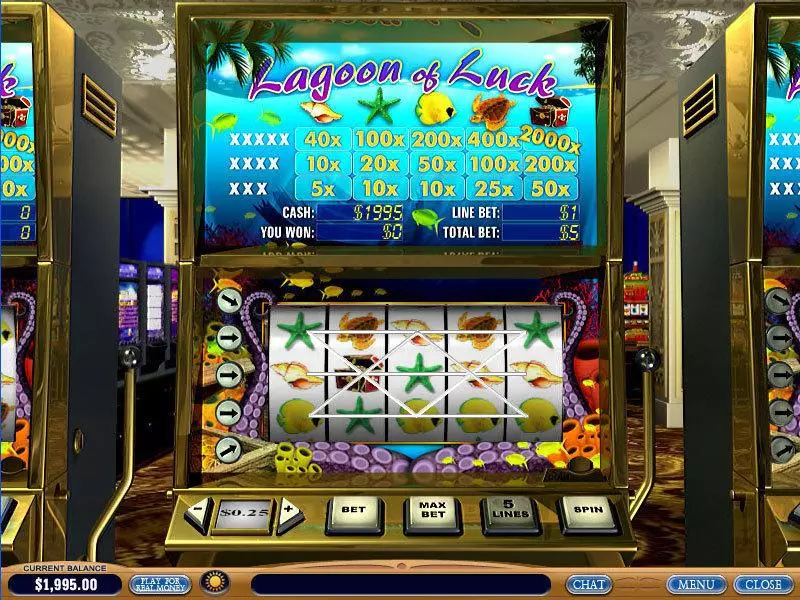 Play Lagoon of Luck Slot Main Screen Reels