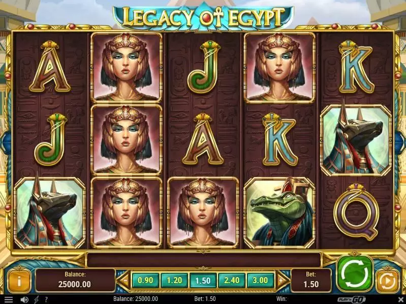Play Legacy of Egypt Slot Main Screen Reels