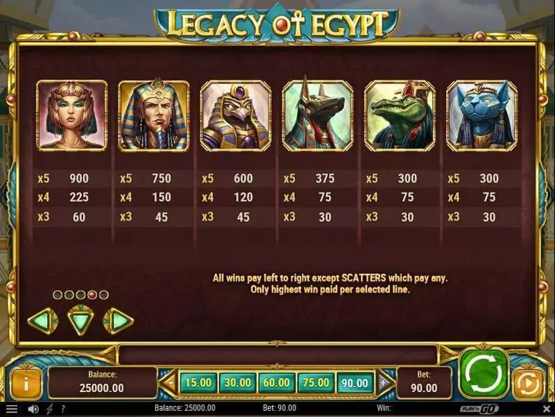Play Legacy of Egypt Slot Bonus 2