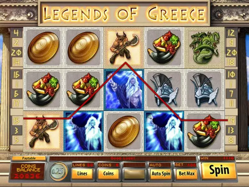 Play Legends of Greece Slot Main Screen Reels