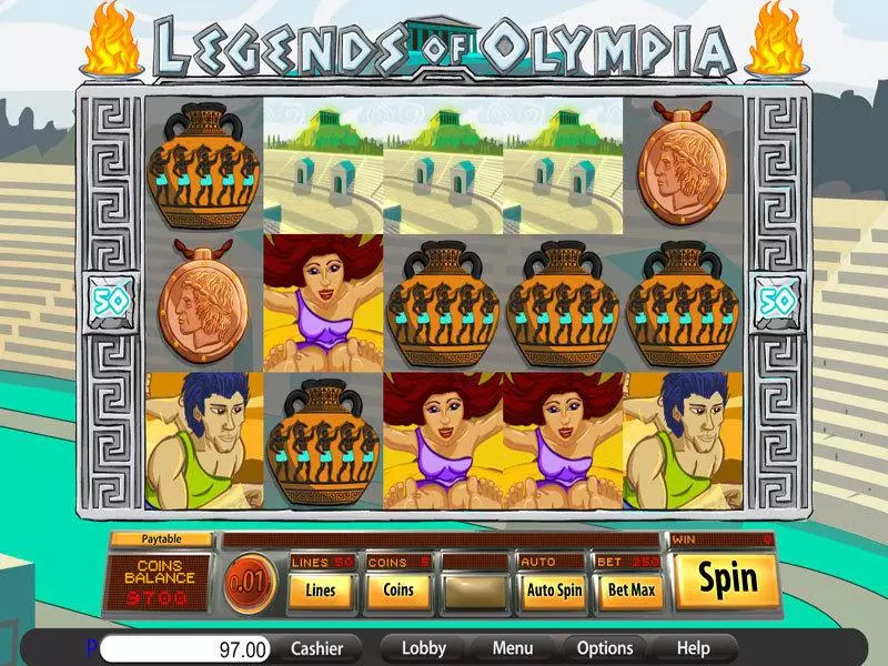 Play Legends of Olympia Slot Main Screen Reels
