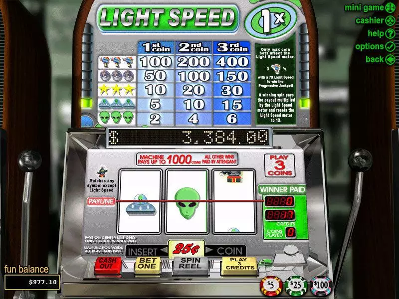 Play Light Speed Slot Main Screen Reels