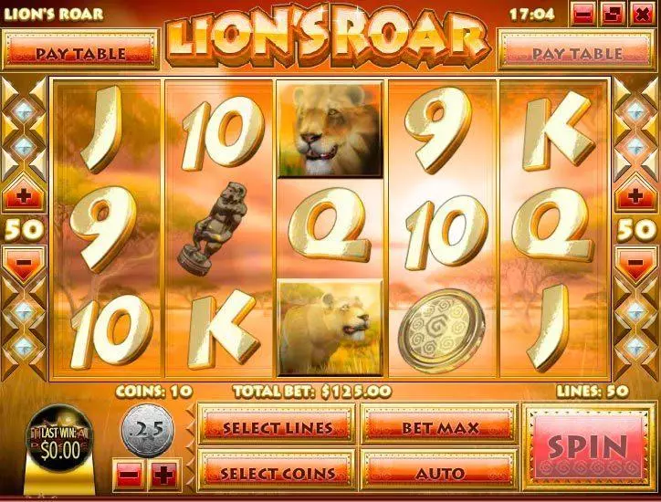 Play Lion's Roar Slot Main Screen Reels