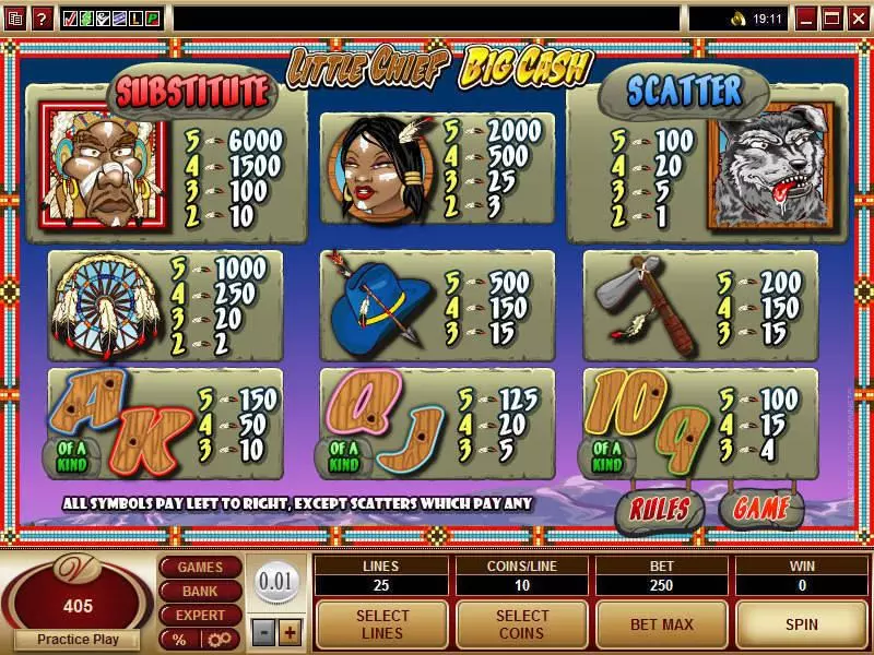 Play Little Chief Big Cash Slot Info and Rules