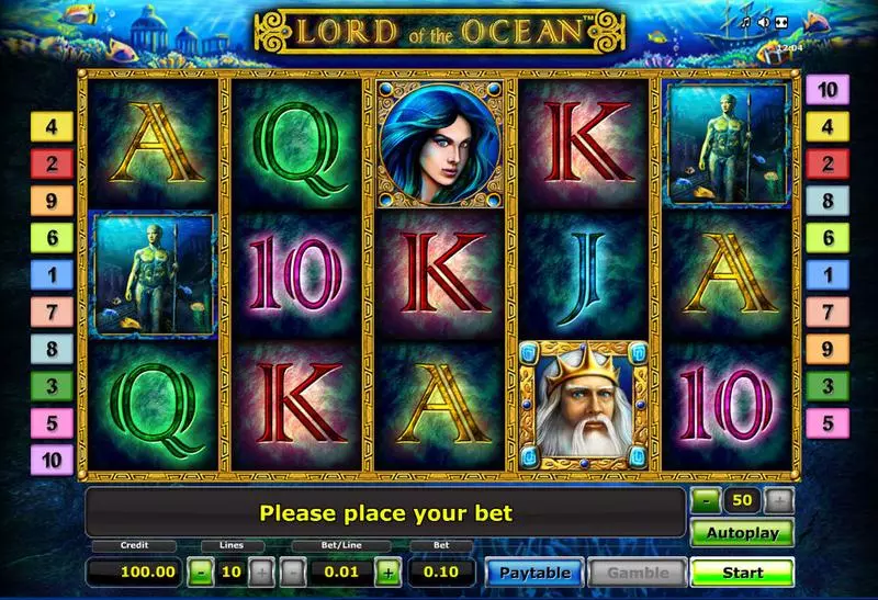 Play Lord of the Ocean Slot Main Screen Reels