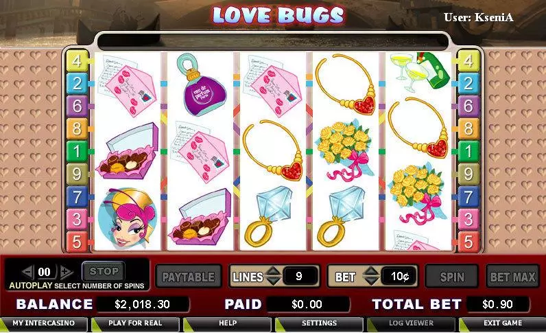 Play Love Bugs Slot Main Screen Reels