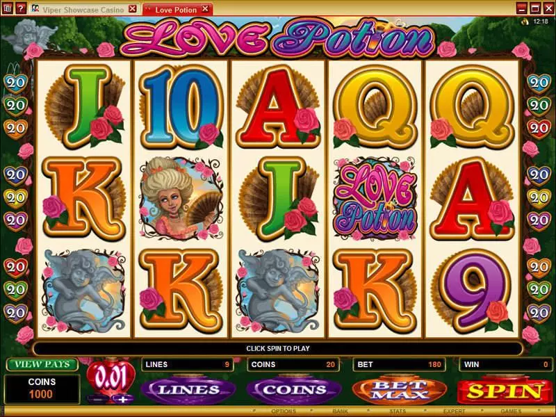 Play Love Potion Slot Main Screen Reels