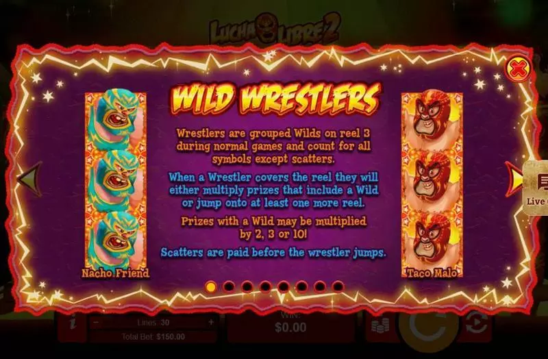 Play Lucha Libre 2 Slot Stacked Wilds Info