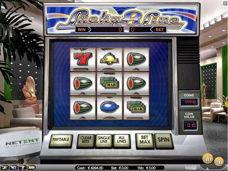 Play Lucky 8 Line Slot Main Screen Reels