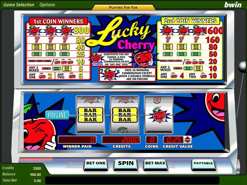 Play Lucky Cherry Slot Main Screen Reels