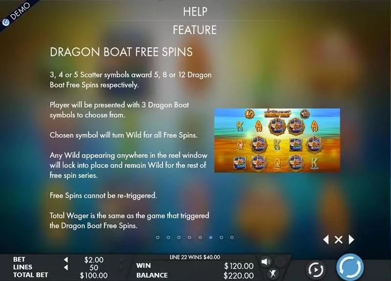 Play Lucky Dragon Boat Slot Info and Rules