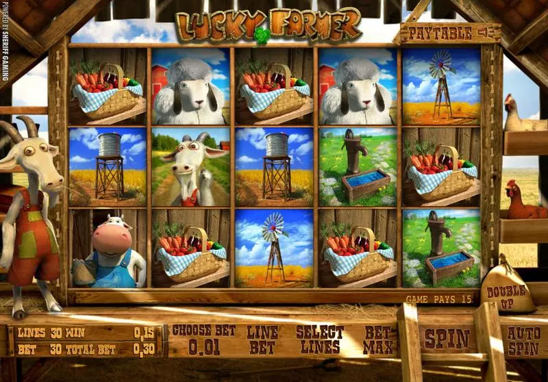 Play Lucky Farmer Slot Main Screen Reels