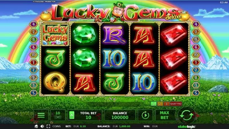 Play Lucky Gems Deluxe Slot Main Screen Reels
