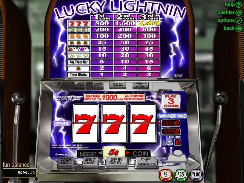 Play Lucky Lightnin Slot Main Screen Reels