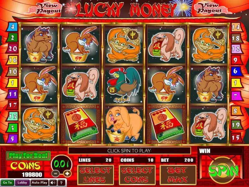 Play Lucky Money Slot Main Screen Reels