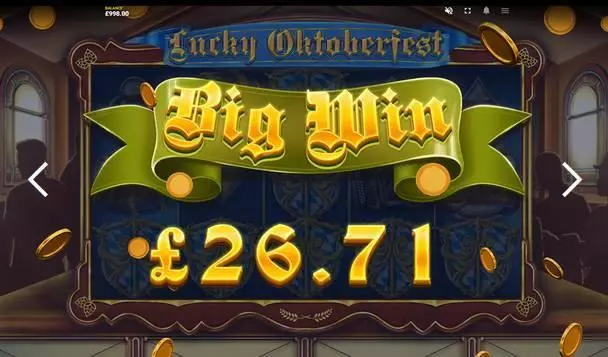 Play Lucky Oktoberfest Slot Winning Screenshot