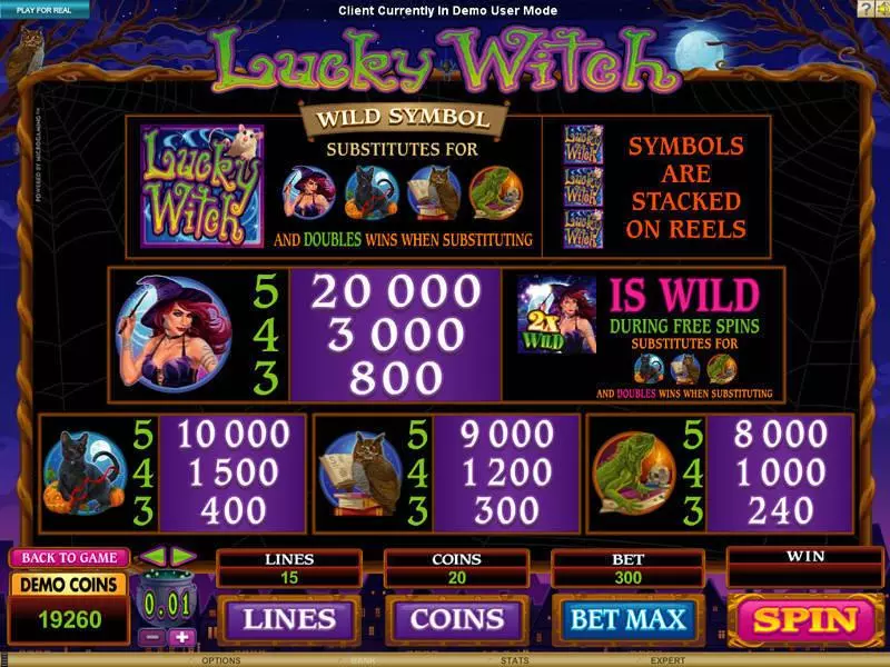 Play Lucky Witch Slot Info and Rules