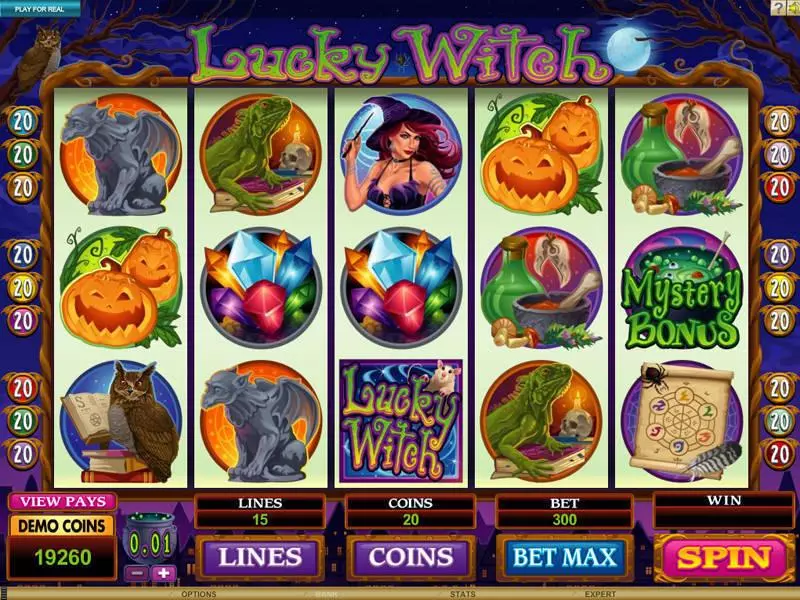 Play Lucky Witch Slot Main Screen Reels