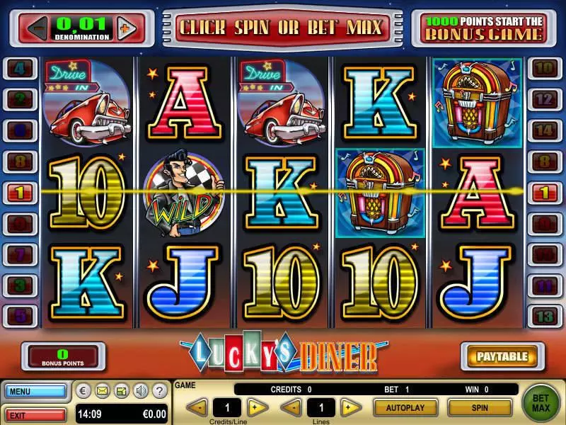 Play Lucky's Diner Slot Main Screen Reels