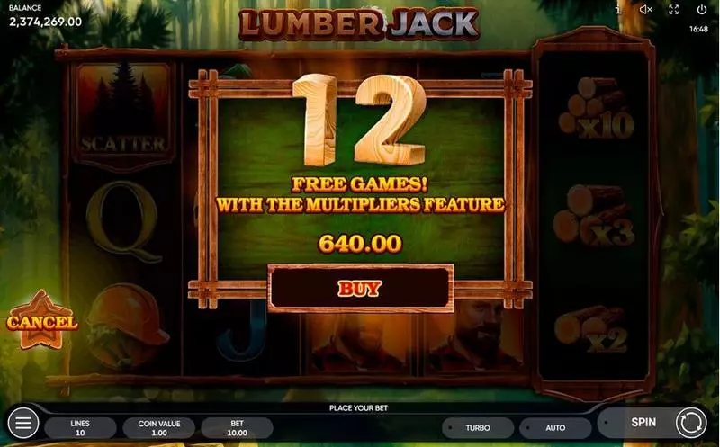 Play Lumber Jack Slot Bonus 1
