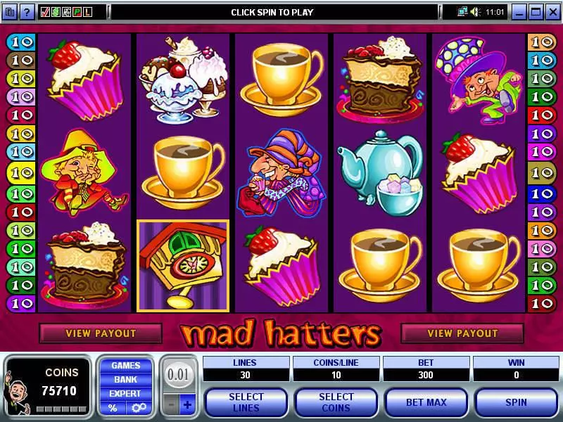 Play Mad Hatter Slot Main Screen Reels