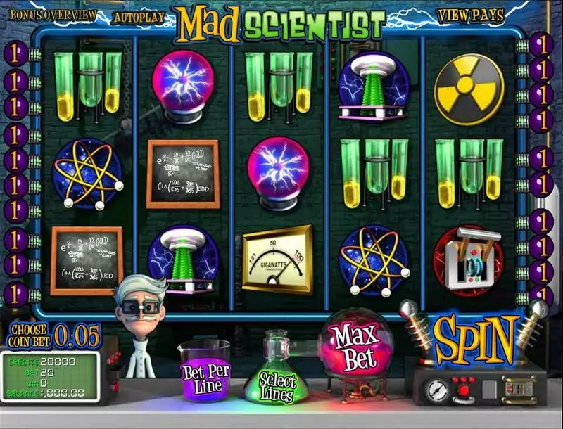 Play Mad Scientist Slot Main Screen Reels