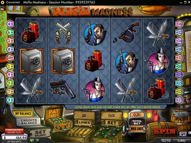 Play Mafia Madness Slot Main Screen Reels