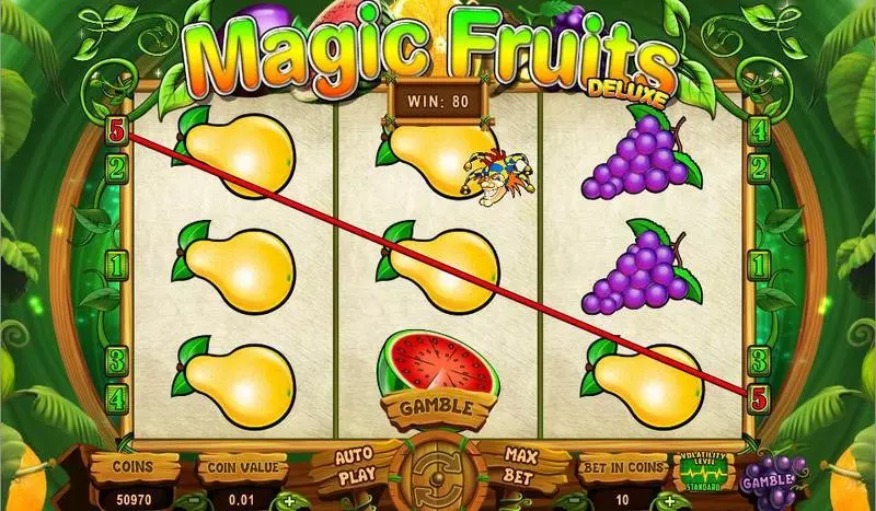 Play Magic Fruits Deluxe Slot Main Screen Reels
