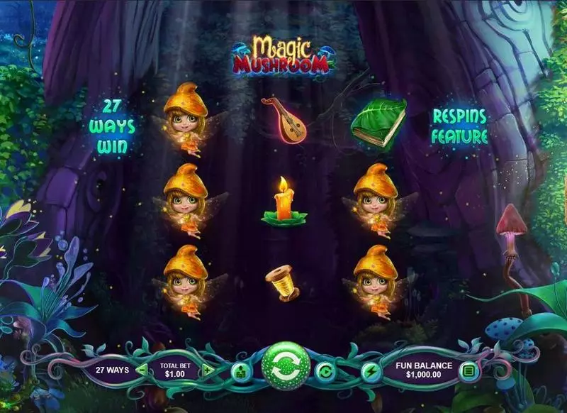 Play Magic Mashroom Slot Main Screen Reels