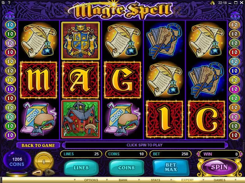Play Magic Spell Slot Main Screen Reels