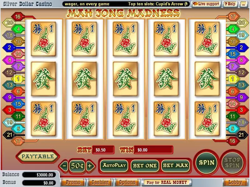 Play Mah Jong Madness Slot Main Screen Reels