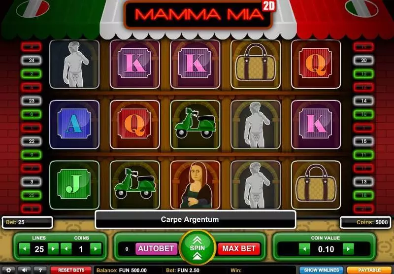 Play Mamma Mia Slot Main Screen Reels