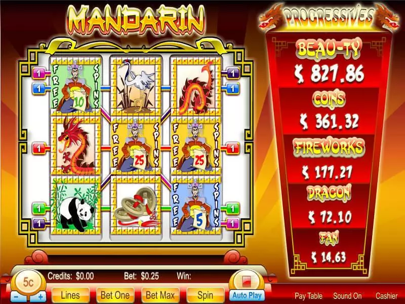Play Mandarin 3-Reel Slot Main Screen Reels