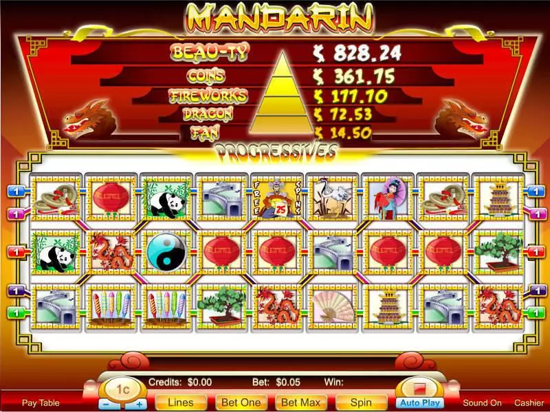 Play Mandarin 9-Reel Slot Main Screen Reels
