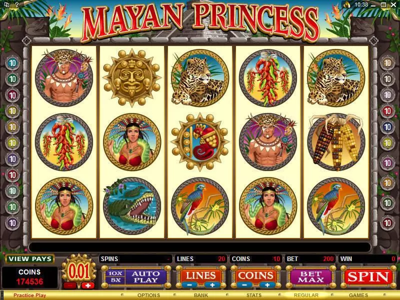 Play Mayan Princess Slot Main Screen Reels