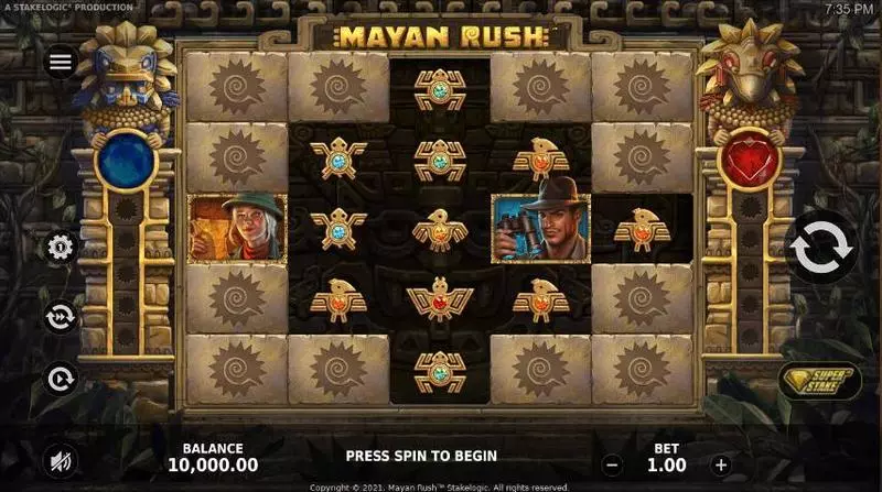 Play Mayan Rush Slot Main Screen Reels
