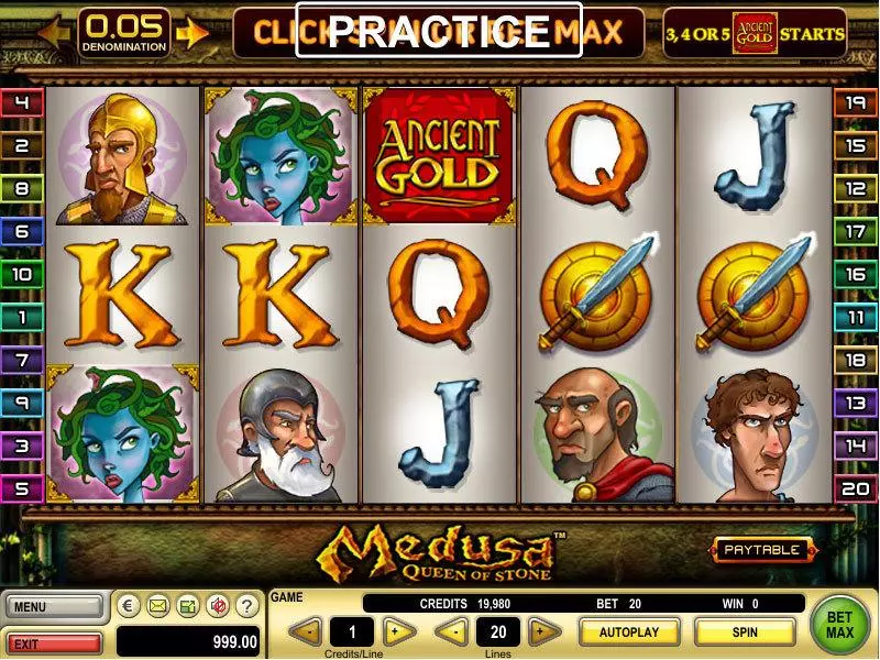 Play Medusa Slot Main Screen Reels