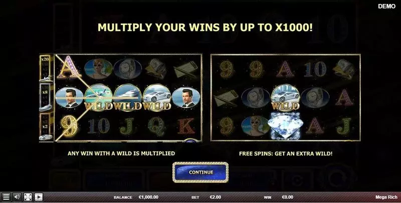 Play Mega Rich Slot Info and Rules