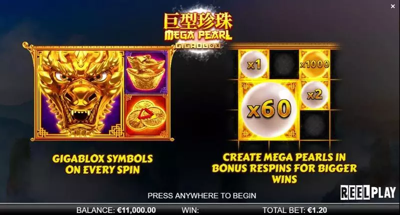 Play Megapearl Gigablox Slot Info and Rules