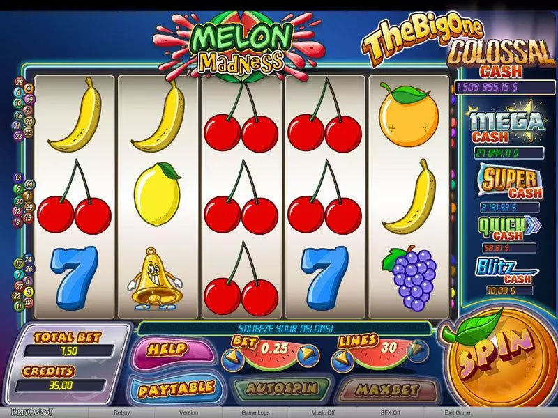 Play Melon Madness Slot Main Screen Reels