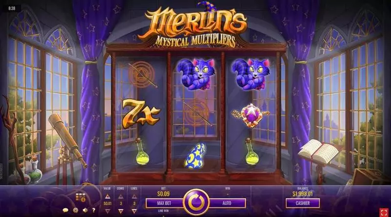 Play Merlin’s Mystical Multipliers Slot Main Screen Reels