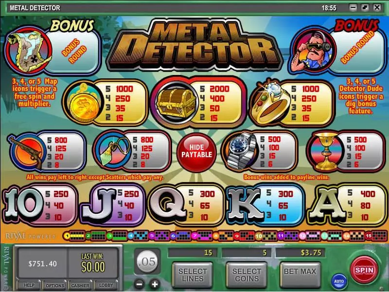 Play Metal Detector Slot Info and Rules