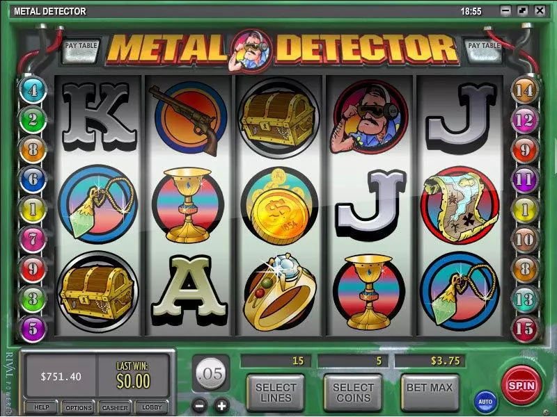 Play Metal Detector Slot Main Screen Reels