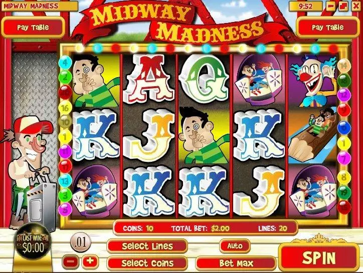 Play Midway Madness Slot Main Screen Reels