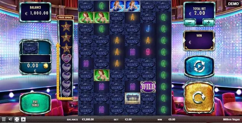 Play Million Vegas Slot Main Screen Reels