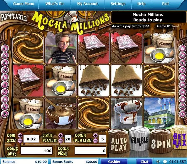 Play Mocha Millions Slot Main Screen Reels