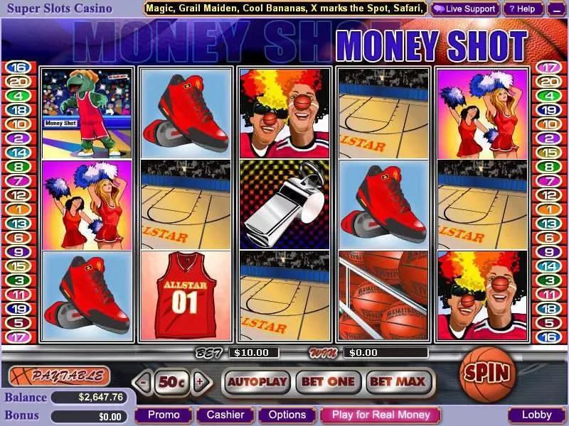 Play Money Shot Slot Main Screen Reels