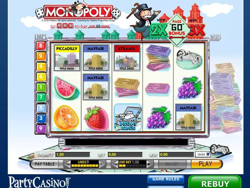 Play Monopoly Slot Main Screen Reels