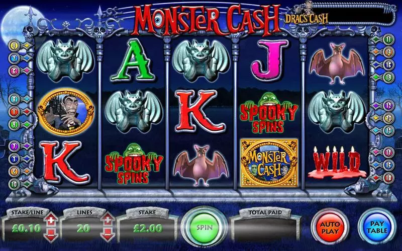 Play Monster Cash Slot Main Screen Reels